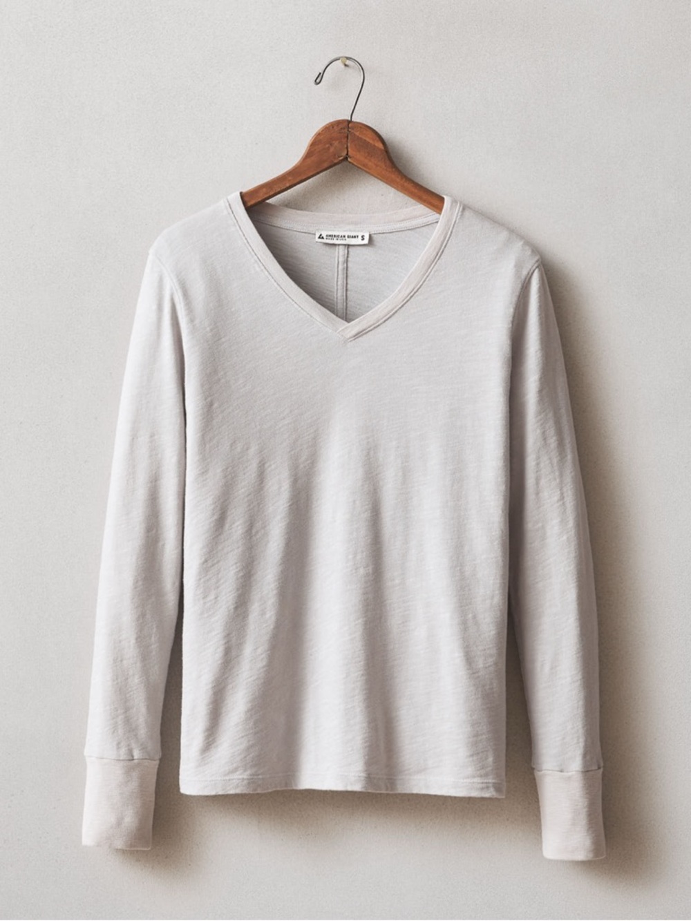 American Giant Lightweight V-Neck Top in  Gray